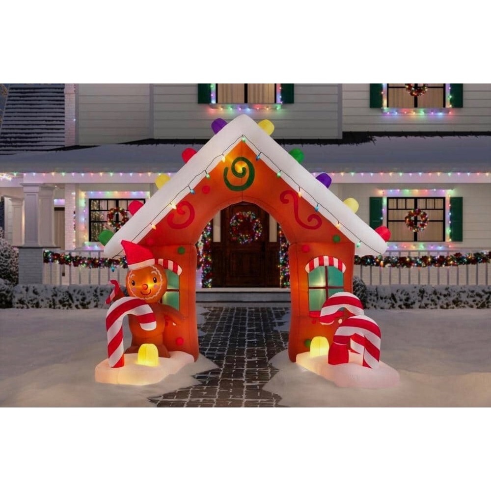 9 FT Gingerbread Candy Archway Christmas Inflatable Outdoor Decor CS-12040-2.5